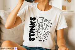 Funny Bathroom Goose Doodle SVG PNG Design Product Image 2