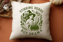 Stirring Herbs Not Drama SVG | Green Witch PNG Clipart Print Product Image 2