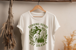 Stirring Herbs Not Drama SVG | Green Witch PNG Clipart Print Product Image 3