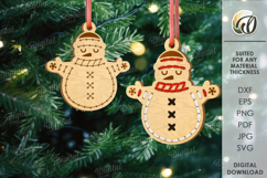 Christmas Stich Ornament Laser Cut. Embroidery Patterns SVG Product Image 1