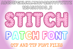 Stitch Patch Alphabet Lettering ABC Embroidery Text Font OTF by Squeeb Creative