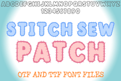 Stitch Sew Patch Alphabet Lettering ABC Sewing Text Font OTF 