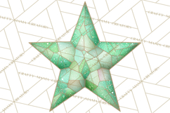 Mended Glitter Star Clipart, Stitched Star PNG, Patched Product Image 2