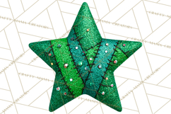 Mended Glitter Star Clipart, Stitched Star PNG, Patched Product Image 5