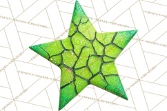 Mended Glitter Star Clipart, Stitched Star PNG, Patched Product Image 2