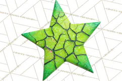 Mended Glitter Star Clipart, Stitched Star PNG, Patched Product Image 2