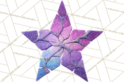 Mended Glitter Star Clipart, Stitched Star PNG, Patched Product Image 2