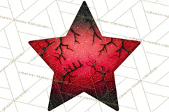 Mended Glitter Star Clipart, Stitched Star PNG, Patched Product Image 5