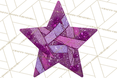 Mended Glitter Star Clipart, Stitched Star PNG, Patched Product Image 3