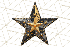 Mended Glitter Star Clipart, Stitched Star PNG, Patched Product Image 5