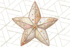 Mended Glitter Star Clipart, Stitched Star PNG, Patched Product Image 4