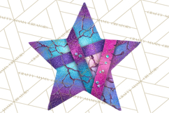 Mended Glitter Star Clipart, Stitched Star PNG, Patched Product Image 4