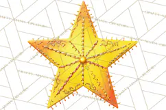 Mended Glitter Star Clipart, Stitched Star PNG, Patched Product Image 4