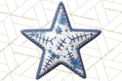Mended Glitter Star Clipart, Stitched Star PNG, Patched Product Image 3
