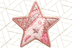 Mended Glitter Star Clipart, Stitched Star PNG, Patched Product Image 3