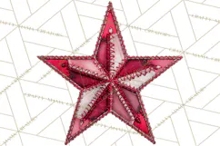 Mended Glitter Star Clipart, Stitched Star PNG, Patched Product Image 5