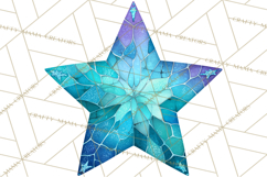 Mended Glitter Star Clipart, Stitched Star PNG, Patched Product Image 3