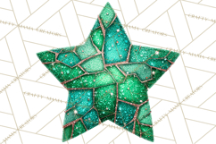 Mended Glitter Star Clipart, Stitched Star PNG, Patched Product Image 5
