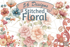 Stitched Fabric Clipart Clusters in Soft Cartoon Style Png Product Image 1