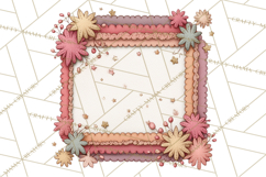 Stitched Fabric Clipart Clusters in Soft Cartoon Style Png Product Image 2