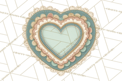 Stitched Fabric Clipart Clusters in Soft Cartoon Style Png Product Image 3