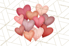 Stitched Fabric Clipart Clusters in Soft Cartoon Style Png Product Image 3