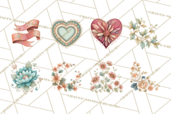 Stitched Fabric Clipart Clusters in Soft Cartoon Style Png Product Image 3