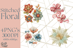 Stitched Fabric Clipart Clusters in Soft Cartoon Style Png Product Image 1