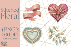 Stitched Fabric Clipart Clusters in Soft Cartoon Style Png Product Image 1