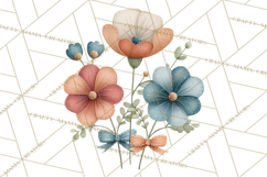 Stitched Fabric Clipart Clusters in Soft Cartoon Style Png Product Image 3