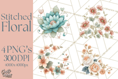 Stitched Fabric Clipart Clusters in Soft Cartoon Style Png Product Image 1
