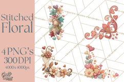 Stitched Fabric Clipart Clusters in Soft Cartoon Style Png Product Image 1