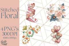 Stitched Fabric Clipart Clusters in Soft Cartoon Style Png Product Image 1