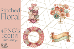 Stitched Fabric Clipart Clusters in Soft Cartoon Style Png Product Image 1