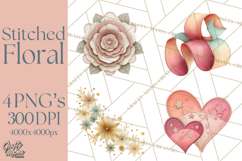 Stitched Fabric Clipart Clusters in Soft Cartoon Style Png Product Image 1