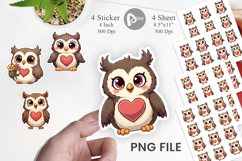Stitched Owl Poses Sticker Product Image 1