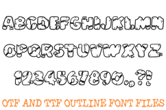 Stitched Undead Lettering Font Cartoon Halloween ABC OTF Product Image 2
