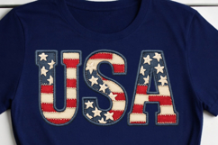 USA Faux Embroidery PNG, America Flag Product Image 2