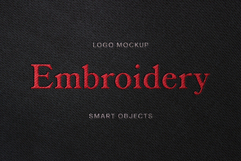 Stitching Embroidery Logo Mockup Product Image 1