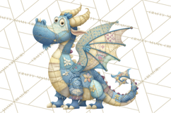 Cute Halloween Monster Clipart PNG, Patchwork Monsters Png Product Image 3