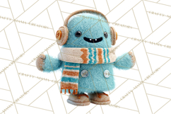 Cute Halloween Monster Clipart PNG, Patchwork Monsters Png Product Image 5