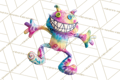 Cute Halloween Monster Clipart PNG, Patchwork Monsters Png Product Image 5