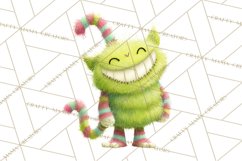 Cute Halloween Monster Clipart PNG, Patchwork Monsters Png Product Image 5