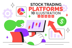 10 Stock Trading Platforms Illustration Product Image 1