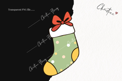 Doodle Christmas Stocking Clipart | Christmas PNG Product Image 2