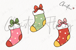 Doodle Christmas Stocking Clipart | Christmas PNG Product Image 3