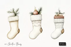 Nordic Festive Reindeer | Beige Christmas PNG Product Image 1