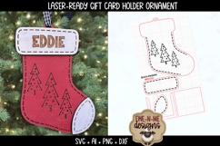 Stocking Tag Gift Card Holder Laser Ready SVG | Ornament Tag Product Image 2