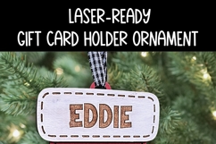 Stocking Tag Gift Card Holder Laser Ready SVG | Ornament Tag Product Image 3