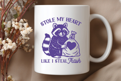 Stole My Heart Like I Steal Trash Funny Raccoon SVG PNG Product Image 2